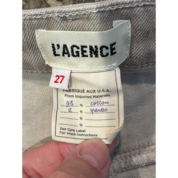 L’Agence Size 27 Skinny High Rise Biscuit Distressed Jeans - Picture 6 of 9